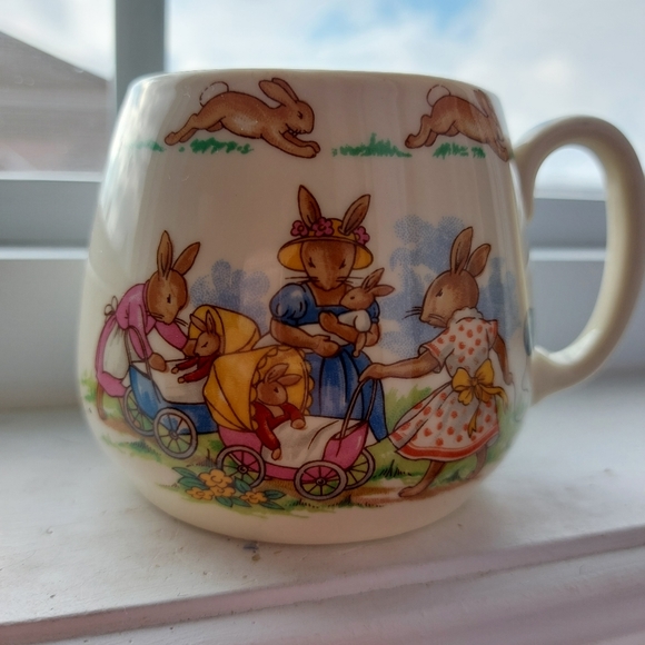 Bunnykins set Bowl and cup Royal Doulton - Picture 3 of 6